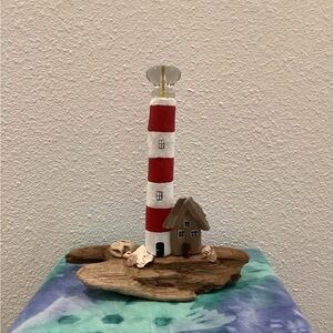 Driftwood Art, Driftwood Lighthouse , Driftwood Coastal Art